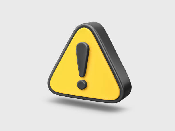 istock Warning sign with exclamation mark on isolated on gray background. Clipping path included 1947106338