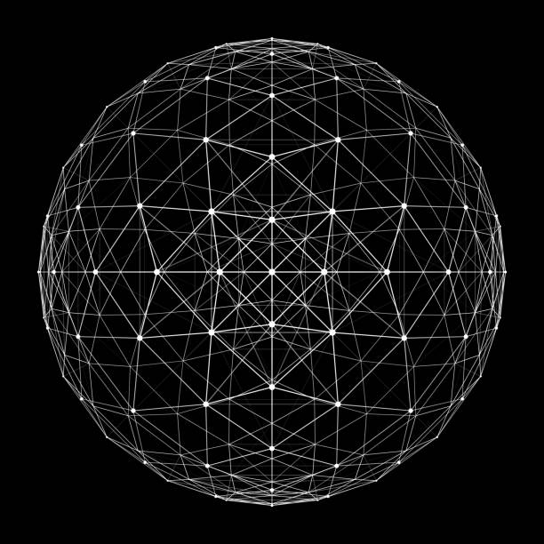 istock Abstract 3D sphere of particles and lines. Ball or globe of points. Futuristic digital technology. Network or connection. Illustration of sphere. Vector 1947194608