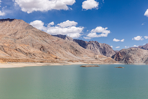 China, Xinjiang, Kashgar, Pamir Plateau, Xiabandi Reservoir, also known as Bandir Blue Lake