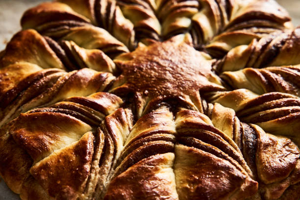 istock Christmas Cinnamon star bread. Freshly baked homemade. 1947261314