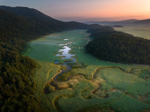 istock Winding River In Countryside 1947288829