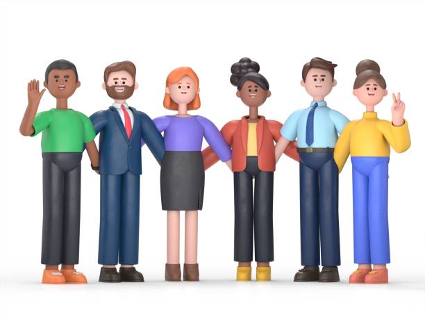 istock International friendship flat 3D illustration. Young diverse people group standing together cartoon characters. Multiethnic unity and peace concept. Diversity and social togetherness idea. 1947364205