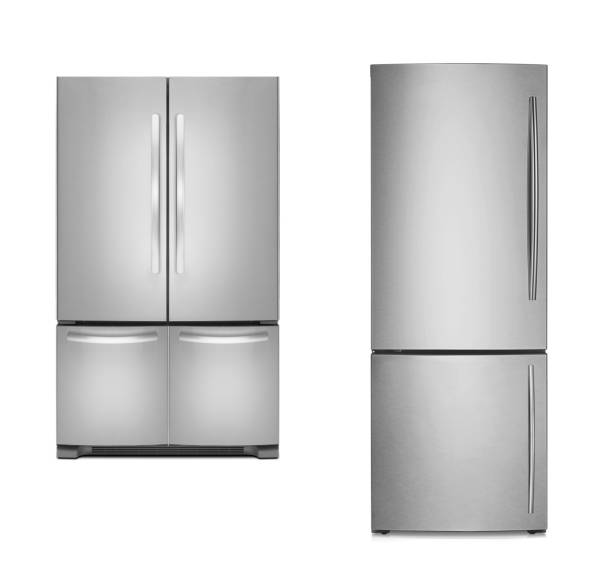 istock Big and Small Refrigerators Isolated on White Background 1947370876