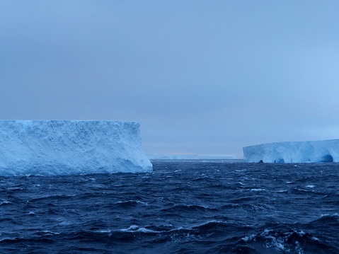 The remains of what was once the world's largest iceberg, A76a, in the Scotia Sea between Antarctica and South Georgia