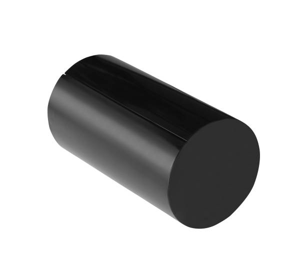 istock Black metal barrel isolated 1947387576