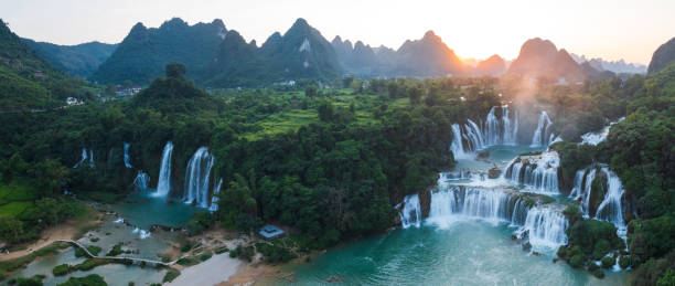 istock Top view of Ban Gioc Detian waterfall 1947410304