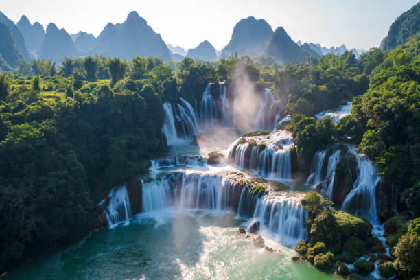 istock Top view of Ban Gioc Detian waterfall 1947411371