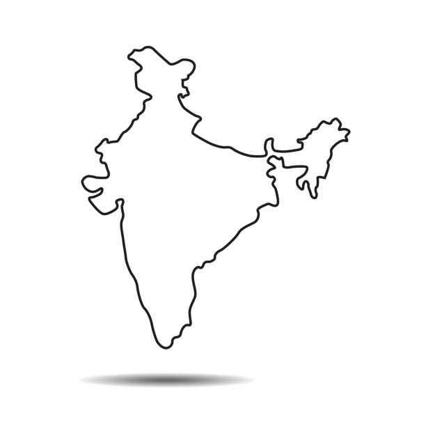 india térkép - india témájú stock illusztrációk