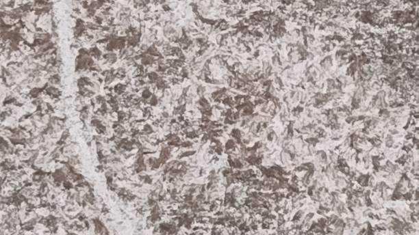 istock Aerial view of path and ground in snow 1947456695