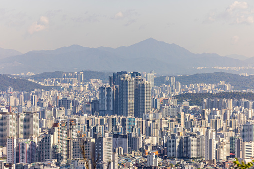 highrise buildings in seoul city, south korea.