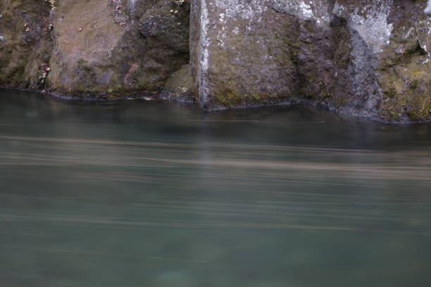 River Maggia in Switzerland with flowing running water