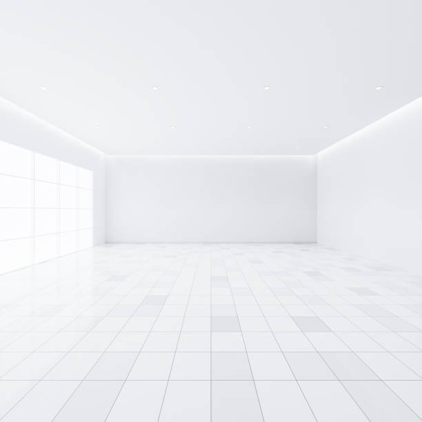 istock 3d rendering of empty room and tile floor for background. 1947465683
