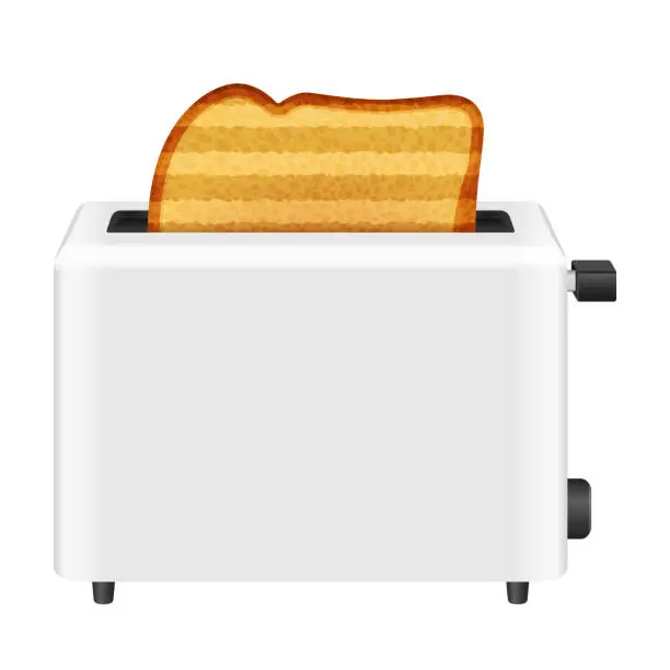 Vector illustration of Toaster with bread