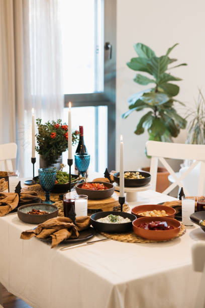 istock Traditional Turkish meze and appetizers on dinner table 1947468180