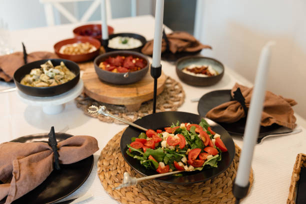 istock Traditional Turkish meze and appetizers on dinner table 1947469785