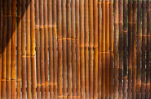 isolated brown bamboo fence background