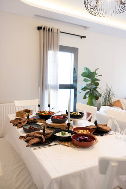 istock Traditional Turkish meze and appetizers on dinner table 1947491391