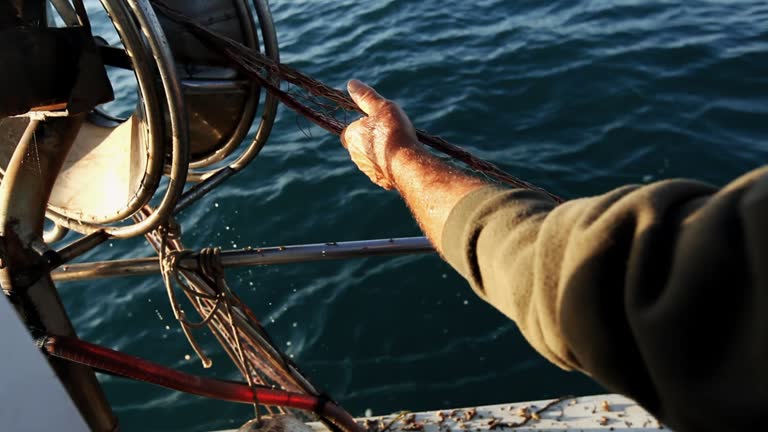 Artisanal fishery of the Mediterranean: Fisherman at work