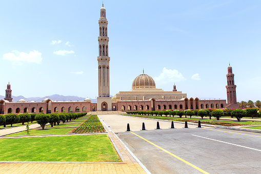 Sultan Qaboos Grand Mosque at day. Muscat. Sultanate of Oman