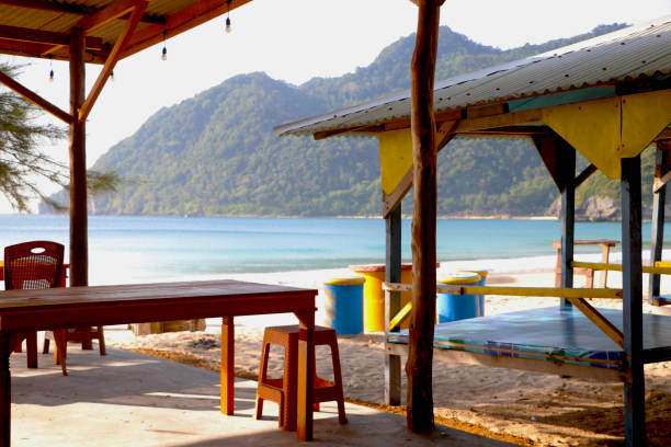 istock Indonesia, Traditional restaurant on the sea 1947523257