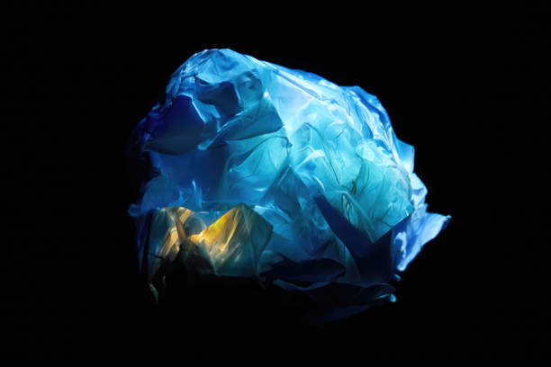 Abstract lights on a crumpled paper.