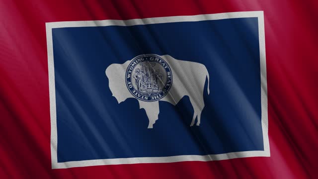 Wyoming Waving Flag.