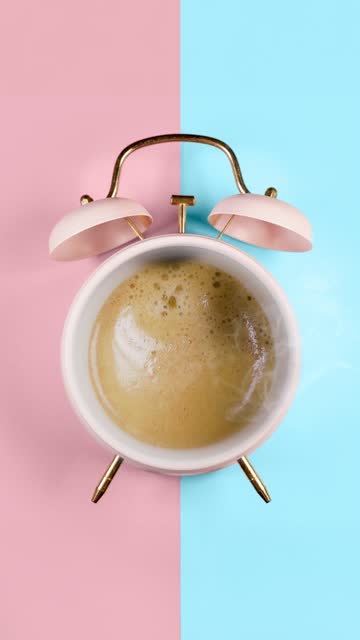 Hot Coffee Retro pink Alarm Clock coffe time
