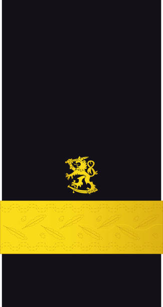ilustrações de stock, clip art, desenhos animados e ícones de shoulder sleeve military officer insignia of the finland navy lippueamiraali (commodore) - solider major army saluting