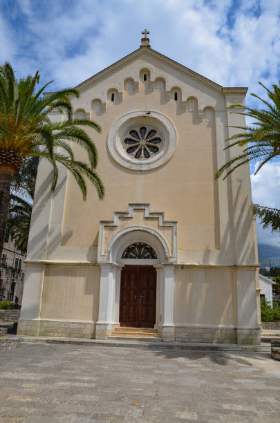 istock a church with a characteristic rosette in Croatia 1947696310