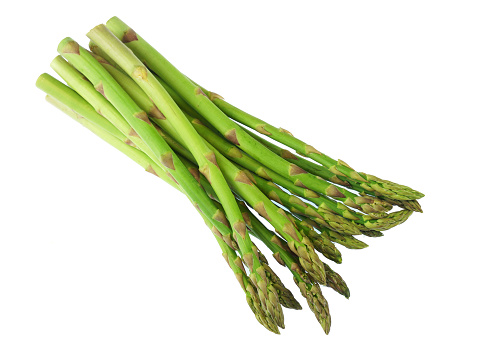fresh asparagus isolated on white background