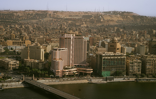 view of city of Cairo  from the Cairo Tower