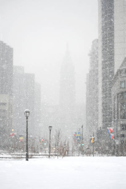 istock Center city Philadelphia during snow storm. 1947833838