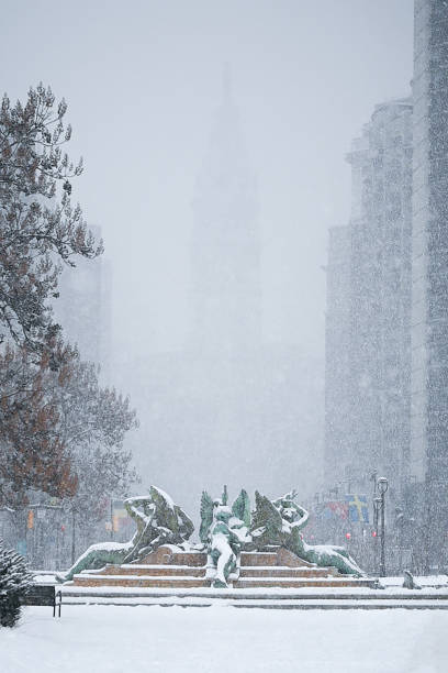 istock Center city Philadelphia during snow storm. 1947840633