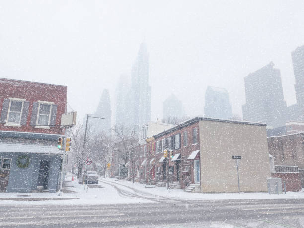 istock Center city Philadelphia during snow storm. 1947842208