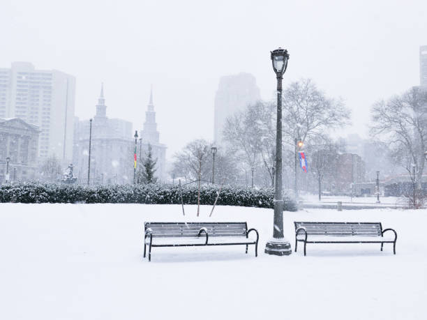 istock Center city Philadelphia during snow storm. 1947842748