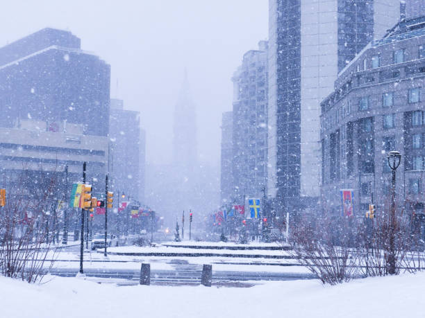 istock Center city Philadelphia during snow storm. 1947843274