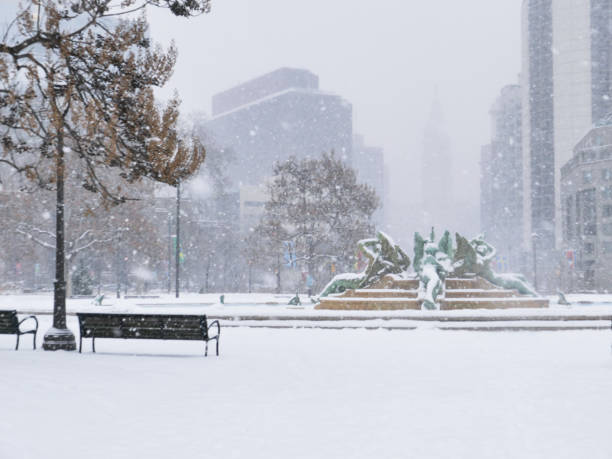 istock Center city Philadelphia during snow storm. 1947844309