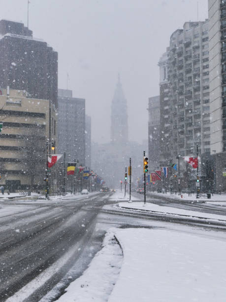 istock Center city Philadelphia during snow storm. 1947844314
