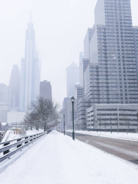 istock Center city Philadelphia during snow storm. 1947851122