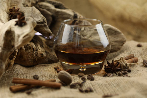 istock Glass of cognac with spices 1947901714