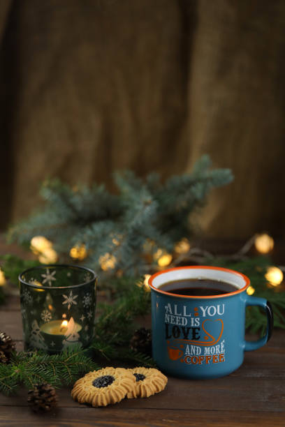 istock Cup of coffee with cookies 1947904350