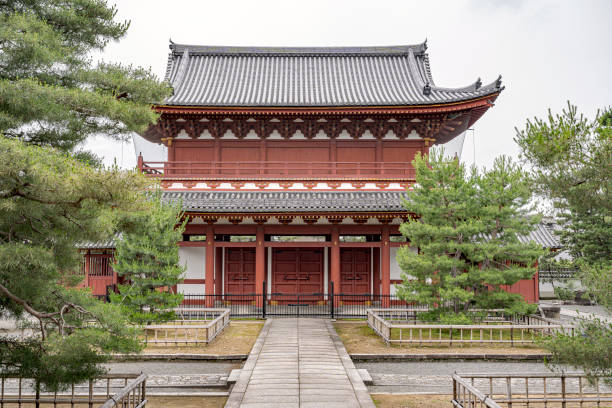 Kyoto, Japan - 14 June, 2023: Traditional Zen architecture in Japan.
