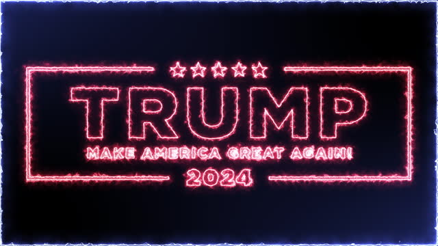 Electrify animation of Trump election in 2024, Trump Make America Great Again