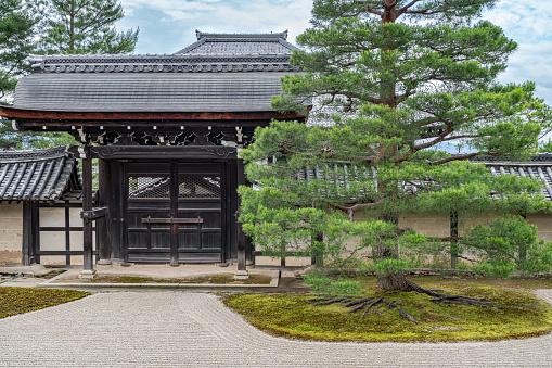 Kyoto, Japan - 13 June, 2023: Traditional Zen architecture in Japan.