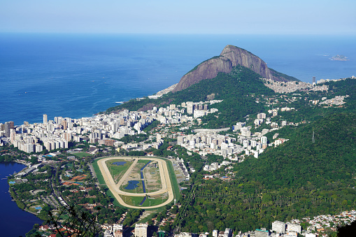 Rio de Janeiro cityscape from Corcovado mountain, Brazil