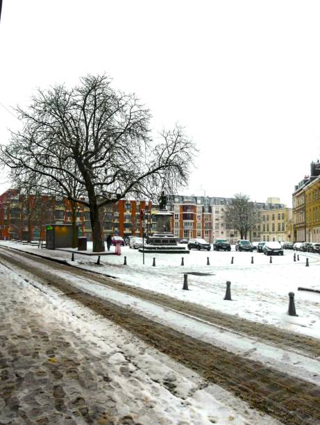 istock Old building in Flanders under the snow 1948083508