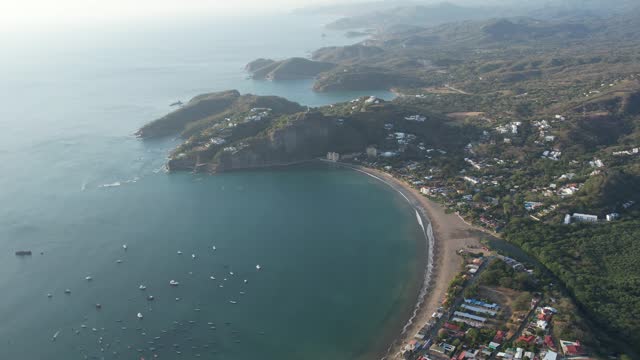 Aerial view of San Juan Del Sur Nicaragua