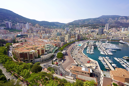 Aerial view of Fontvieille Harbour