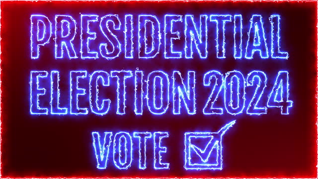 Electrify animation of presidential election in 2024, Trump Vs Biden with Republican and Democratic party