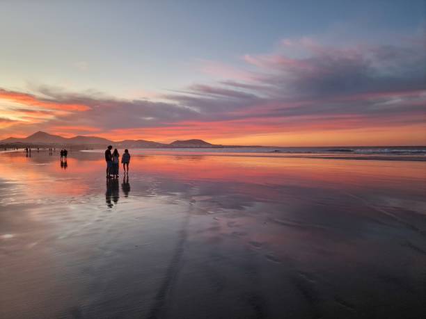 istock Sunset on Famara Beach on Lanzarote Island 1948196021